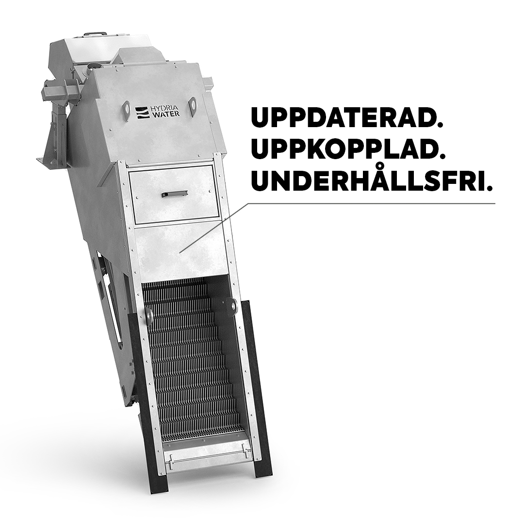 Step Screen Delta, en modern och uppgraderad maskin med en robust design och texten "Uppdaterad. Uppkopplad. Underhållsfri.